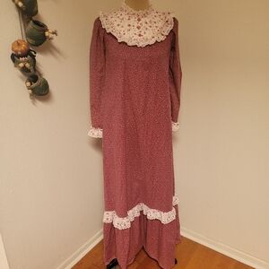 Vintage 70's Mako Hawaii Pioneer Maxi Dress